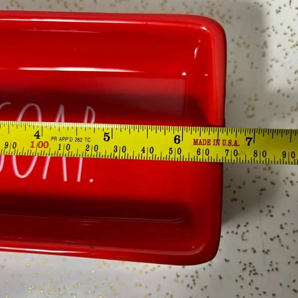 Red Rae Dunn soap dish - Picture 4 of 5